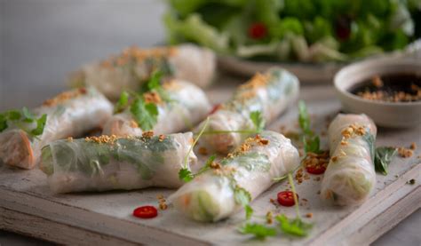 Vietnamese Style Chicken Rice Paper Spring Rolls Recipe