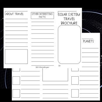 Solar System Travel Brochure Template By Science Edugator Tpt