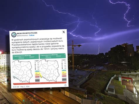 Pogoda Na Czwartek Maja Nadchodzi Deszcz I Burze Imgw Prognozuje