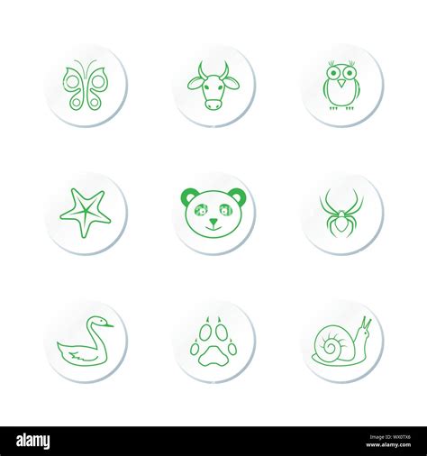 Nature Icon Set Stock Vector Image & Art - Alamy