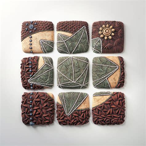 Polyhedron Play By Christopher Gryder Ceramic Relief Wall Tiles Formed