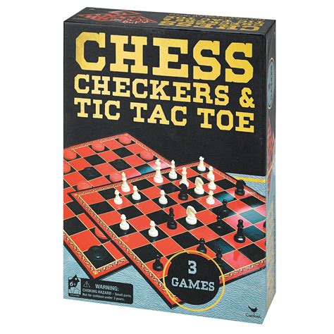 Classic Chess Checkers And Tic Tac Toe Set Walmart Walmart