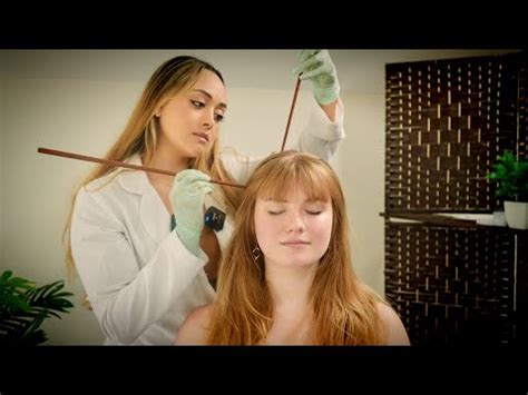 ASMR Scalp Check Hair Pulling Treatment Scalp Massage Reflexology