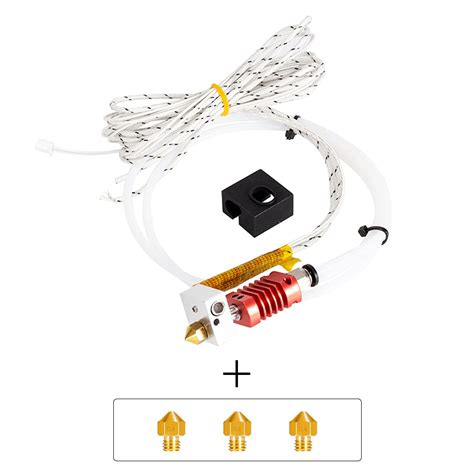 Buy MK10 Extruder Hot End Kit 0 4mm Nozzle With Aluminum Heating Block NTC 100K Ohm Thermistor