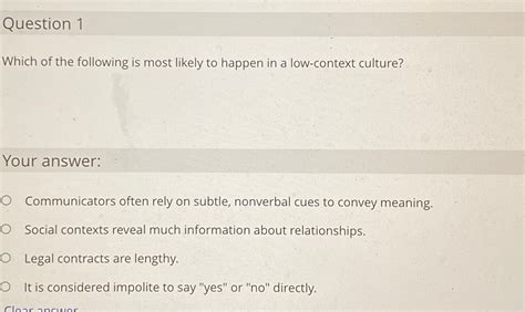 Solved Question 1Which of the following is most likely to | Chegg.com 
