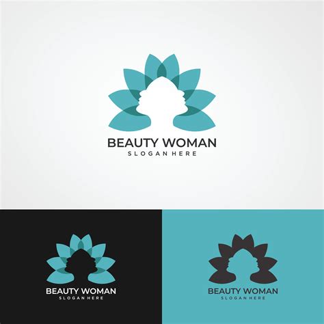 Logo wanita siluet, kepala, logo wajah terisolasi. Gunakan untuk salon kecantikan, spa, desain ...