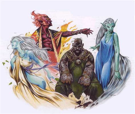 Genasi 4e Race Monstros Rpg Personagens De Rpg