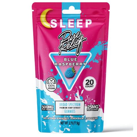 Sleep Cbd Gummies Pure Relief Blue Raspberry Cannabuddy