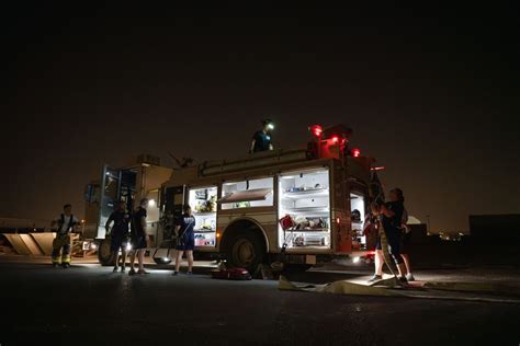 Dod Fire News Deployed Firefighters Complete Low Light Fire Rescue