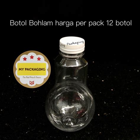 Jual Botol Plastik Bohlam Ml Tutup Harga Per Pack Isi Botol