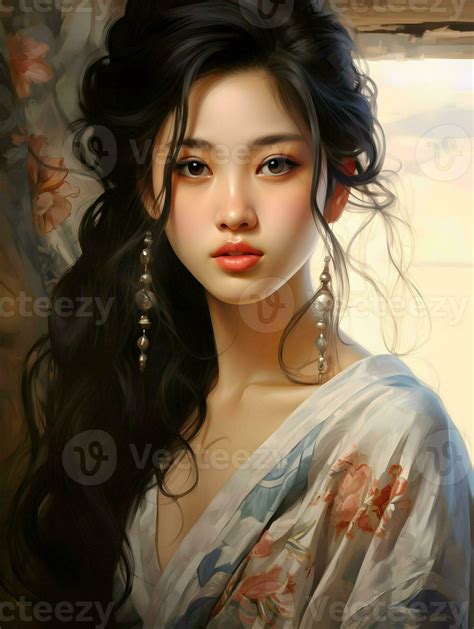 Beautiful young Asian woman portrait, cute girl wallpaper background ...