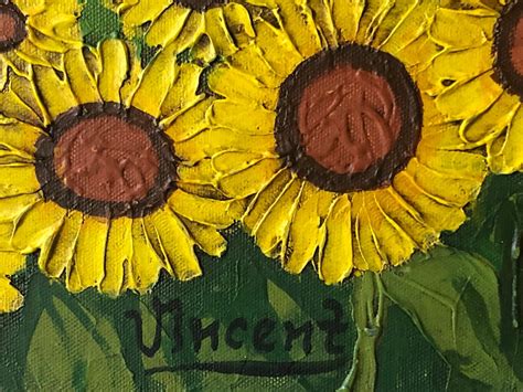 Sunflower Field by Vincent Van Gogh 1888 Signed Original Painting Oil ...