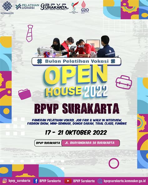 OPEN HOUSE 2022 BPVP SURAKARTA Balai Pelatihan Vokasi Dan Produktivitas