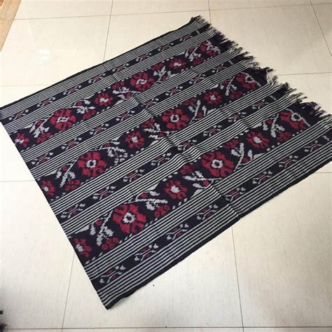 KAIN TENUN BLANGKET MOTIF BUNGA COKLAT Lazada Indonesia