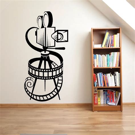 Vinyl Wall Sticker Removable Movie Camera Film Reel Wall Decal Vinyl ...