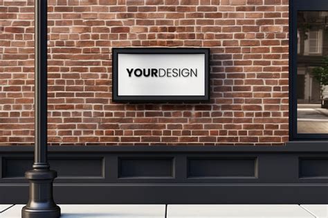 Premium Psd Sign Mockup Of A Square Street Sign On A Black And White