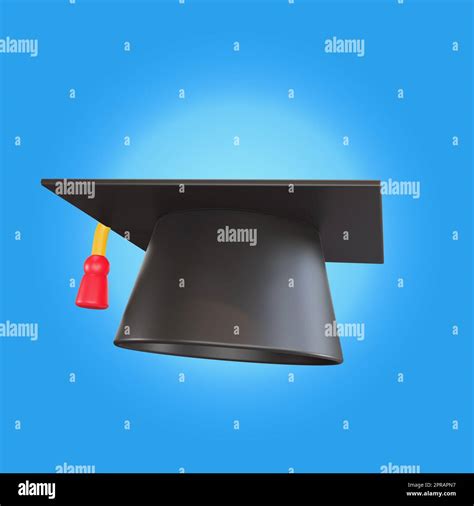 3d icon university student cap mortarboard school theme Stock Photo - Alamy