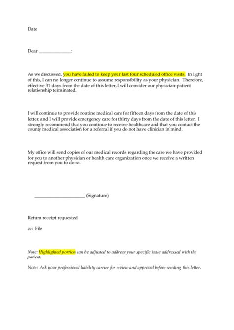 Letter Of Responsibility Template