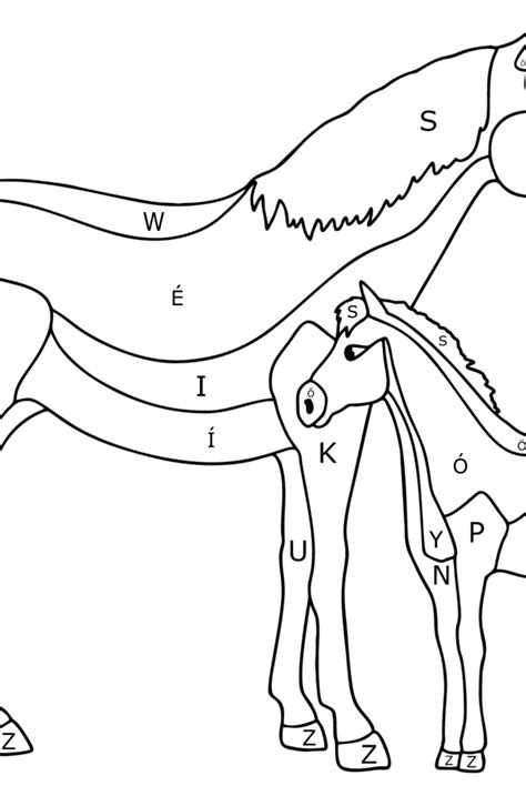 Kifestő Ló és Csikó Online és Nyomtatható Ingyen