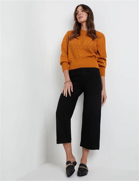 Katies Long Sleeve Placement Texture Cable Jumper Millers