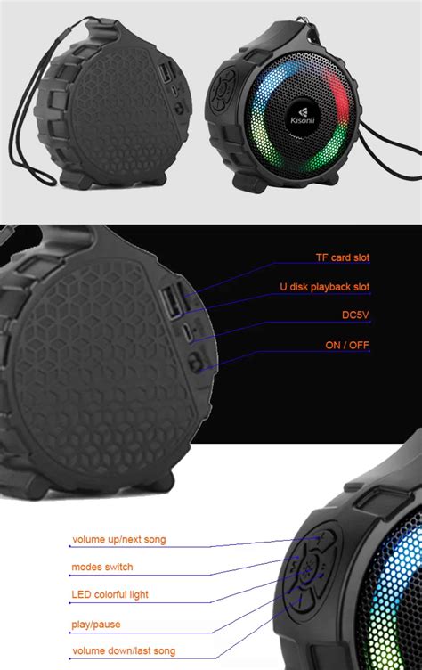 Kisonli S Bluetooth Speaker With Rgb Light Price In Bd Techlandbd