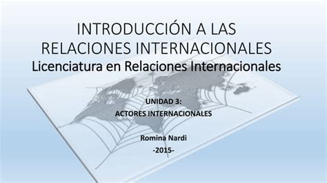 Presentaci N Introducci N A Las Rrii Unidad Ppt Descarga Gratuita