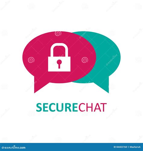 Secure chat sign stock illustration. Illustration of isolated - 84402768