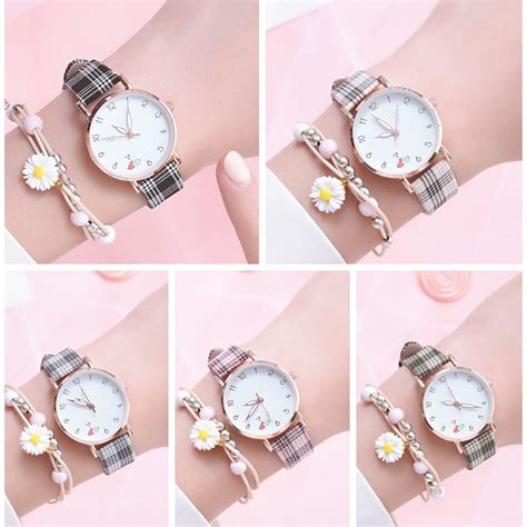 Jual Cod Jhui Id Jam Tangan Wanita Quartz Analog Motif Lucu Korean