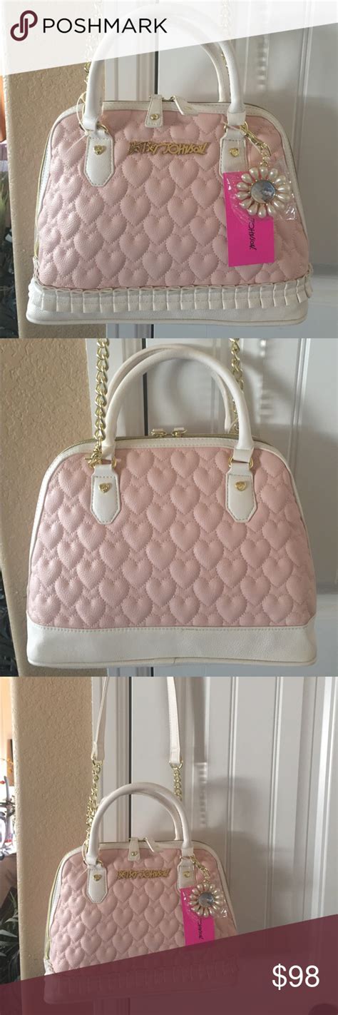 SALEBETSEY JOHNSON HEART QUILTED DOME BAG Betsey Johnson Bags