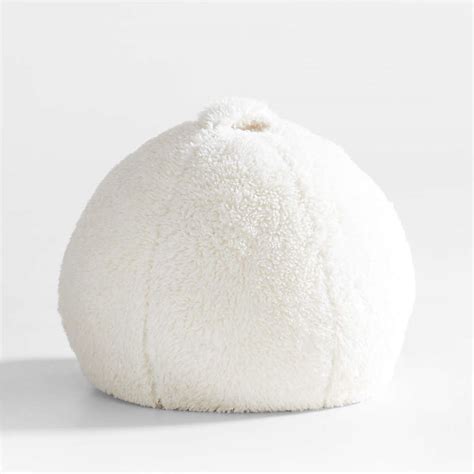 Cream White Mongolian Faux Fur Kids Bean Bag Chair + Reviews | Crate & Kids