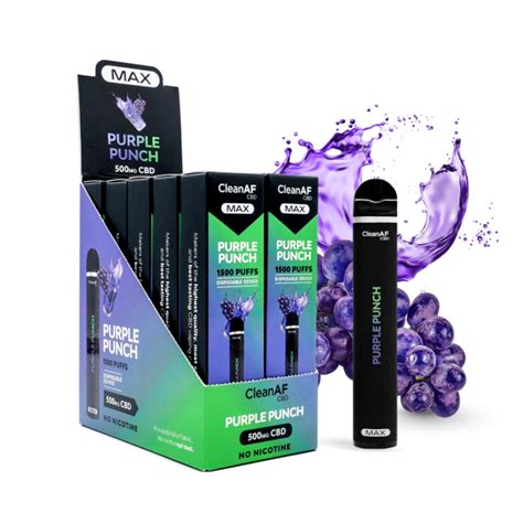 500mg Cbd Max Disposable Vape Cleanaf Distromike Wholesale