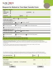 RequestRefundTestDateTransferForm Pdf Request For Refund Or Test