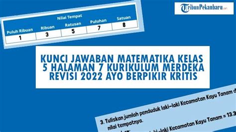 Kunci Jawaban Matematika Kelas 5 Halaman 7 Kurikulum Merdeka Revisi