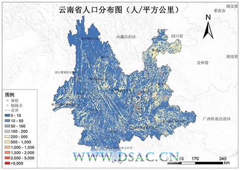 云南省人口密度数据产品 行业新闻 地理国情监测云平台