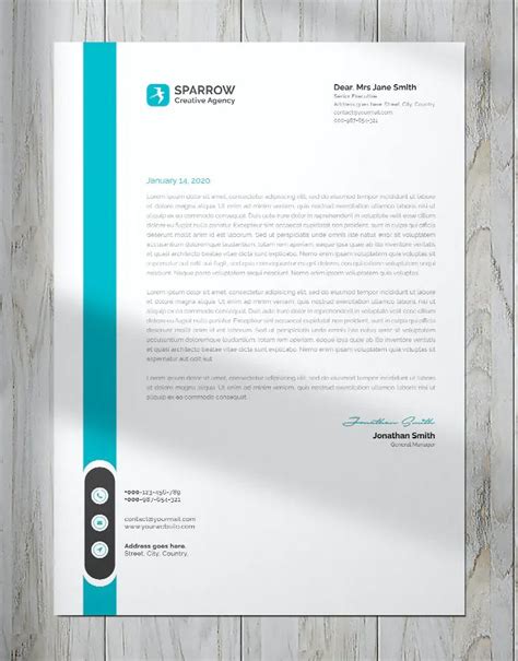 Letterhead Template PSD | Letterhead design, Letterhead template ...