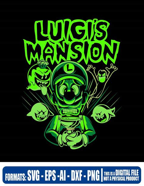 Super Mario Bros Luigis Mansion Ghost Svg Cricut Eps Svg Pdf Png The