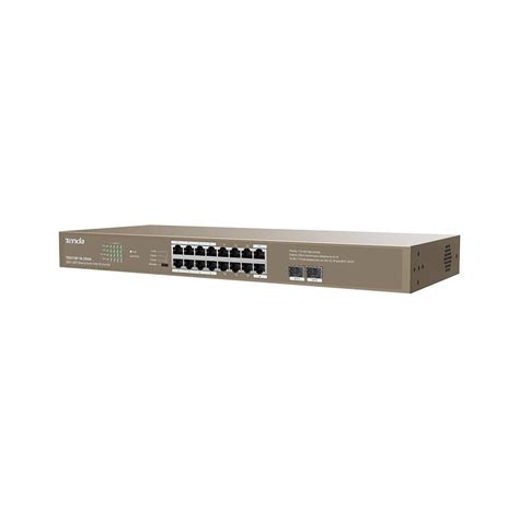 Tenda TEG1118P 16 250W 16 Port PoE 2 Port Gigabit SFP Uplink Slots