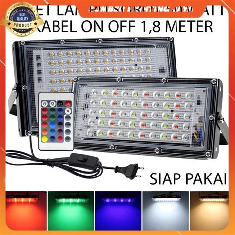 Jual COD READY STOK SIAP PAKAI LAMPU SOROT LED 50W SAKLAR ON