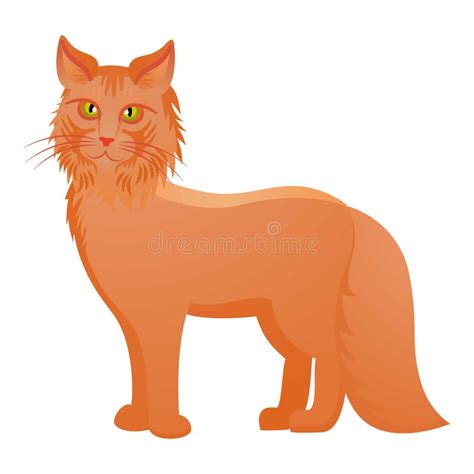 Head Maine Coon Icon Cartoon Style Stock Vector Illustration Of