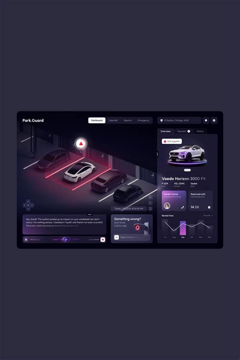 Parkguard Modern Car Ui And Interactive Dashboard Design Inspiration Dashboard Design