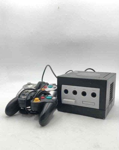 Nintendo Gamecube Dol Black Silver Home Console With Cords