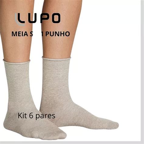 Kit Pares Meias Masculina Lupo Sem Punho Tamanhos Grandes