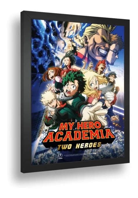 Quadro Emoldurado Poste Boku No Hero Academi Two Heros Elo