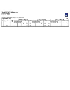 Fillable Online Form Nl Yield On Investments Name Of Insurer