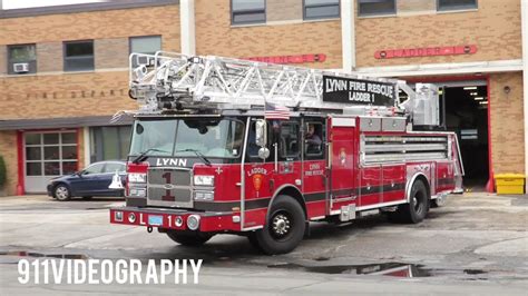 Lynn Fire Department New Ladder 1 Responding Non Emergent And