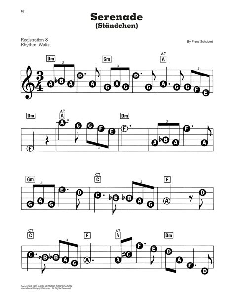 Serenade St Ndchen By Franz Schubert Sheet Music For E Z Play Today