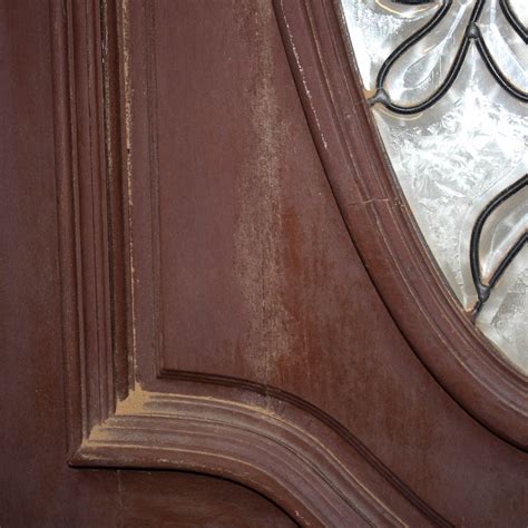 Front Door With Oval Leaded Glass Insert Ebth