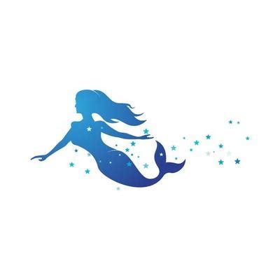 Mermaid Silhouette Vector Art, Icons, and Graphics for Free Download