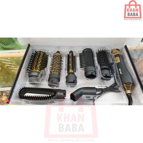 Gemei Gm Professional Hot Styler In Set Hair Dryer Straightening Brush Half Brush