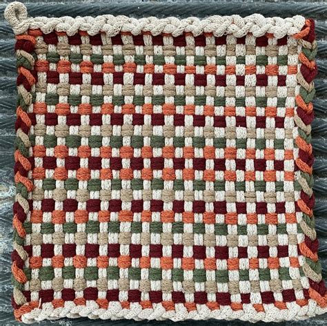 Pot Holder Hot Pad Kitchen Ware Handcrafted Potholder Cotton Potholder Cotton Hot Pads